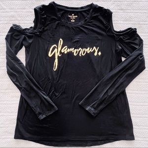 NWOT Kate Spade Girls Cold Shoulder Top - Size 14